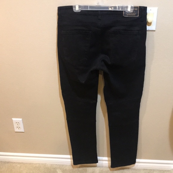 Ring Of Fire Black Mens Ribbed Slim Fit 5 Pocket Jeans-Size 33/32 - Picture 2 of 4